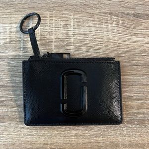 Marc Jacobs Black Small Snapshot Top Zip Card Holder